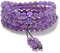 Dehnbares Mala-Handgelenk-Wickel-Yoga-Armband mit 108 heilenden Mala-Gebets-Buddha-Perlen (Amethyst)