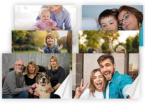 Naispanda 40 x 60cm Poster selbst gestalten Personalisierte Poster drucken Fotoposter mit eigenem Bild Poster erstellen Fotogeschenk Foto Poster individuelles Gemälde, 6Stück