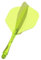 WINMAU Darts Fusion Integrated Flight & Shaft System - No.2 Shape & Design - Gelb Farbe, Intermediate Länge