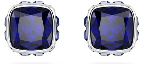Swarovski Birthstone Ohrstecker, Kissenschliff, September, Blau, Rhodiniert