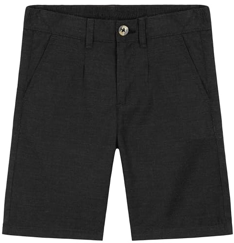 CityComfort Shorts für Jungen, Kurze Chino Hose mit 2 Seitentaschen & Elastischem Bund - Sommer Kleidung für Jungs (Anthrazit, 13-14 Jahre)
