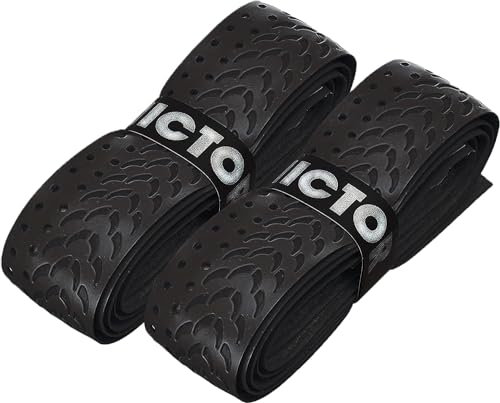 BONMAC Victor Fishbone Griffband Grip, schwarz & grau (Schwarz, 2er)