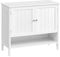 VASAGLE Schuhschrank, Schuhregal, Schuhaufbewahrung, moderner Landhausstil, freistehender Schrank mit höhenverstellbaren Ablagen, 35 x 80 x 70 cm, Eingangsbereich, wolkenweiß LBC044W01