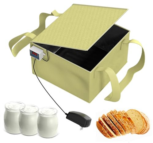 Sirseon Caja de fermentación para Hacer Pan,Contenedor de fermentación de Masa - Calentador de fermentación de Masa Madre - Caja calentadora Impermeable y aislada para Pan de Masa Madre y Pizza