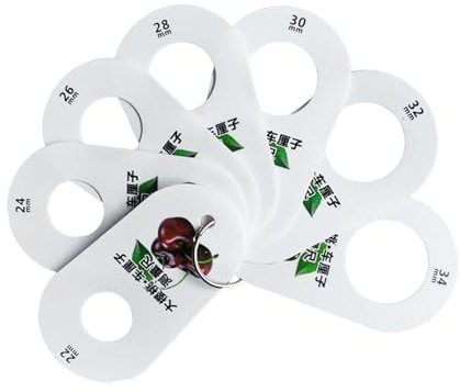 Gralara Righello per Frutta Calibro per Frutti Di Ciliegia, Calibri Della Serie Con Diametro Di 7 Fori, Plastica Righello Rotondo per Misurare Le Dimensioni Ciliegie, Mirtilli, Lamponi