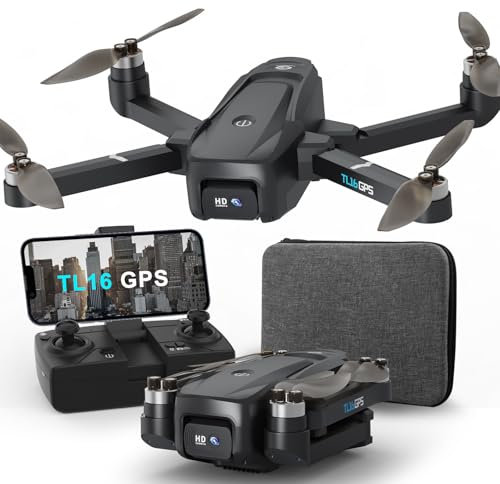 Tolatoyus TL16 GPS Drohne mit 4K Kamera für Erwachsene Motor Brushless Drohnen Auto Return Follow C0 Weniger als 249g Übertragung 5G WiFi FPV Folding RC Drohnen Altitude Hold Quadcopter für Anfänger