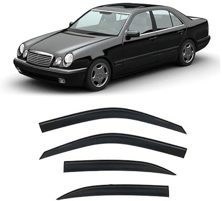 SUHNGE 1 Satz Windabweiser Regenabweiser für B.e.n.z E-Klasse I MK2-W210 1996-2002, Seitenscheiben Regenschutz Regenabweise, Autofenster Anklebbare Windschutz Deflektoren