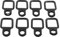 8 Stück D-Ringe-Anker Schnellentfernbare Befestigungs-Spanngurte, Spann-D-Ringe-Anker Ersatz Passend für JK YJ TJ JKU Sports Sahara für Freedom Rubicon X Unlimited 95 17