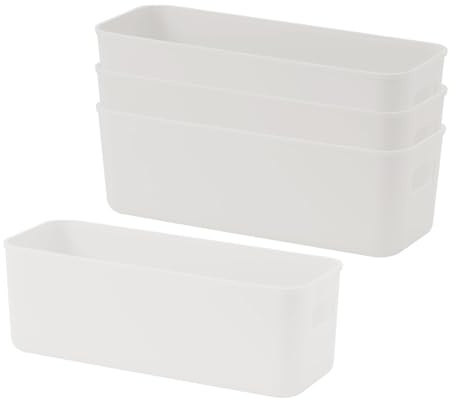 GmeDhc 4 Pack Thickened Plastic Storage Box, Storage Basket