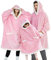 Sweat à Capuche Surdimensionné, Sweat Plaid Polaire Chaude Sherpa Couverture avec Manches Et Poche, Pull Plaid Femme Taille Unique Adapté aux Adultes, Hommes, Femmes, Adolescents
