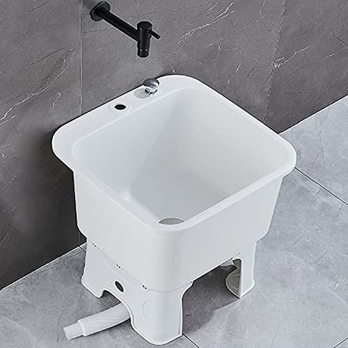 Commercial Floor Mount Mop Sink with Drainage Faucet Drain Button Sink Bowl Slop Sink - Restaurant, Kitchen, Hotel, Bar