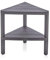 DIVCHI 2 Tier Corner Shelf Triangle Space-Saving Freestanding Shelving Unit | Storage Shelves | Display Rack | Bookcase | Kitchen Stand | Living Room Organiser | Bedroom Bookshelf (Grey)