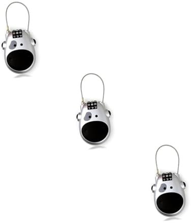 TENDYCOCO 3pcs Cartoon Lock Long Cable Lock Security Lock Bike Tire Liner Car Hanging Accessories Cord Locks Scalable Rope Lock Silver