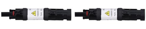 Garosa 2 Connettori per Diodi Fotovoltaici Solari Maschio Femmina IP67 Supporto per Diodo di Blocco Cavo per Pannello Impermeabile per Protezione dai Tuoni