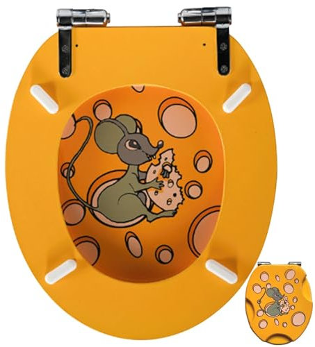 Abattant WC, Cuvette Toilette avec Frein de Chute et Charnière Réglable, Lunette WC Abattant Clipsable Facile à Installer et à Nettoyer, Abattant Toilette