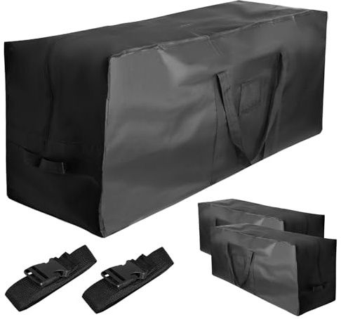 Truevaste Weihnachtsbaum Aufbewahrungstasche 3-teilig, Große Tannenbaum Tasche 125x40x50 cm + 2 Kleine Auflagentaschen 48x25x38 cm, wasserdichte Weihnachtsbaum Sack 600D Oxford-Stoff Reißfestig