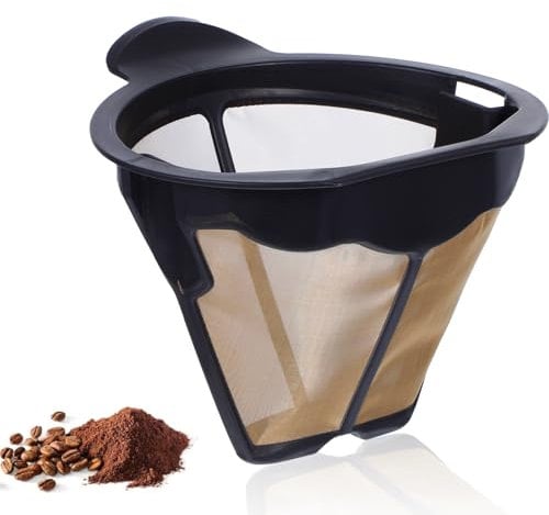 Lnngub Cone Coffee Maker Filters, Reusable Coffee Permanent Filters Coffee Permanent Filters Replacement Coffee Maker Filter Basket Compatible with Ninja Coffee Maker CM305, CP301, CP307C,CM401