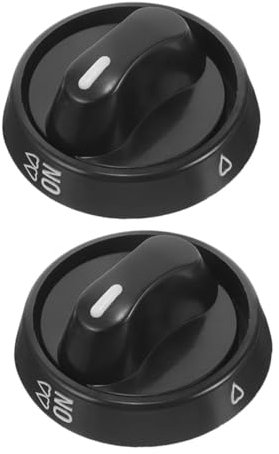 Homoyoyo 2stücke Knöpfe Für Gasherde Bedienknöpfe Für Elektroherde Ersatzknöpfe Für Kochfelder Knöpfe Für Backofenherde Zubehör Für Herde Kunststoff-bedienknöpfe Gasherd-knöpfe Schwarze Für