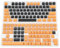 QPSJXN 150 PBT Doubleshot KeyCap Conjunto de Perfil CSA Compatible con teclados mecánicos MX Switches(2-Yellow Black)