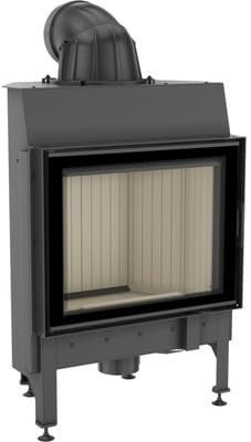 Kamineinsatz aus Stahl Nadia 10 kW Ø 200 mit Türfeder