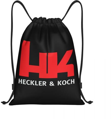 HFGAASSH HK Heckler Schusswaffen Koch Kordelzug Rucksack Sport Sporttasche für Männer Frauen Shopping Sackpack Urlaub Sport Geschenke
