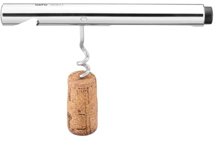 GEFU Korkenzieher SISEO - 2-in-1 Weinöffner mit Kapselheber & Edelstahl | Platzsparender Flaschenöffner mit ergonomischer Form, offener Seele und robuster Spindel für Wein- und Bierflaschen.