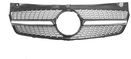 Der Frontgrill Haubenniere Frontgrill Grills Für Mercedes Für Benz W639 Für Viano Für Vito 2011 2012 2013 2014 Facelift Racing Grill(Schwarz)