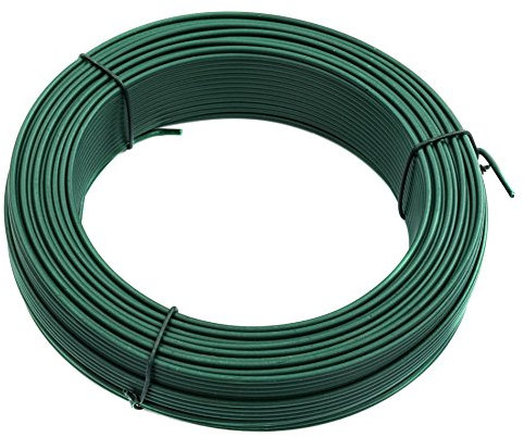 ESTEXO Bindedraht 2,0 mm x 50 m, verzinkt in Moosgrün RAL 6005