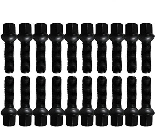 20 Radschrauben Radbolzen schwarz Kugelbund M14x1,5 60mm