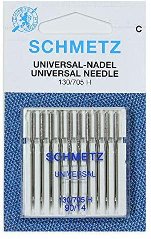 Nähmaschinennadeln Schmetz - Nähnadeln Universell (Universal/Regulär), Größe: 90/14 - Packungen mit 10 Stück - Einzelpaket - Mengenrabatt für Riesensparnis - bis zu 30 Nadeln GRATIS!