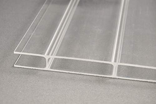 Acryl-Stegplatten 16mm, klar, 64mm Stegabstand, No Drop Beschichtung 980mm x 3000mm (B x T)