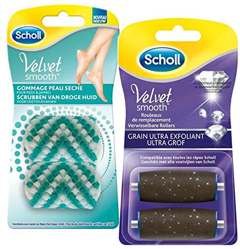 SCHOLL Pack Rouleaux de Remplacement Ultra Exfoliant + Gommant (2x2 recharges)