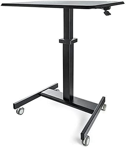 StarTech.com Escritorio Móvil de Pie para Ordenador Portátil - Estación de Trabajo Mesa Ajustable de Pie Ergonómico con Ruedas (STSCART2)