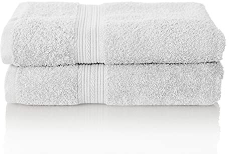 Glart Juego de toallas de rizo prémium en 6 colores y 5 tamaños 2 toallas de ducha de 70 x 140 cm, blanco