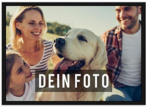 PR Print Royal Fußmatte Bedrucken mit eigenem Foto - Fußabtreter selbst gestalten - Verschiedene Größen 60 cm bis 120 cm - rutschfest, 120 x 80 cm mit Gummirand