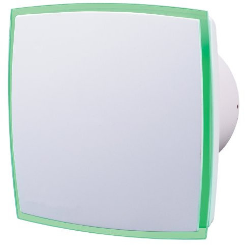 SKS24 Design-Abluftventilator mit Grüner LED-Leuchtstreifen Beleuchtung und Timer