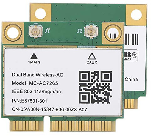 PCIe Network Card, 2.4G Dual Frequency Band(5G) WIFI Card, Universal Bluetooth 4.2 Wireless Network Adapter, for Mini PCIE Half Height Card Slots, Computer, Desktop
