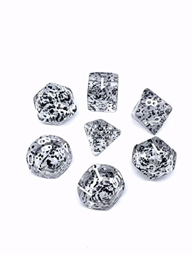 Dice4friends DIC37240 - Würfelset Confetti: Black (7)