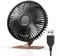 SLENPET 6 inch USB Desk Fan, 4 Speeds, Ultra-quiet, 90° Adjustment for Better Cooling, Portable Mini Powerful Desktop Table Fan, Small Personal Cooling Fan for Home Office Outdoor, Bronze