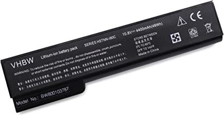 vhbw Batterie Compatible avec HP ProBook 6360b, 6460b, 6465b, 6470b, 6475b, 6560b, 6565b, 6570b Ordinateur Portable (4400mAh, 11,1V, Li-ION)