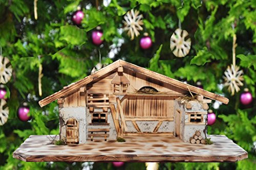 BTV XL Weihnachtskrippe mit Brunnen,KN70ng-OF große XXL 70 cm Ölbaum Weihnachtskrippen, Figuren