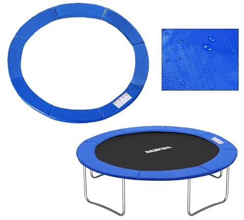 XMTECH Bâche de Protection pour Trampoline - Diamètre : 244/305/366 cm - Protection des Ressorts - Protection des Bords - Tapis de sécurité résistant aux UV - indéchirable - 30 cm- Bleu/Tricolore