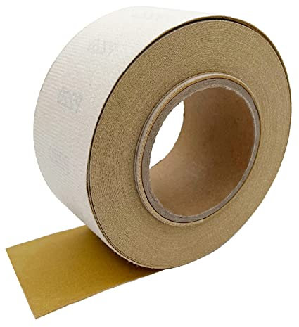 Rotolo di carta vetrata con gancio e anello, grana 220, 7,9 cm x 20 m in ossido di alluminio con retro in velcro, per finitura di mobili in legno, levigatura, lucidatura e lavorazione del legno