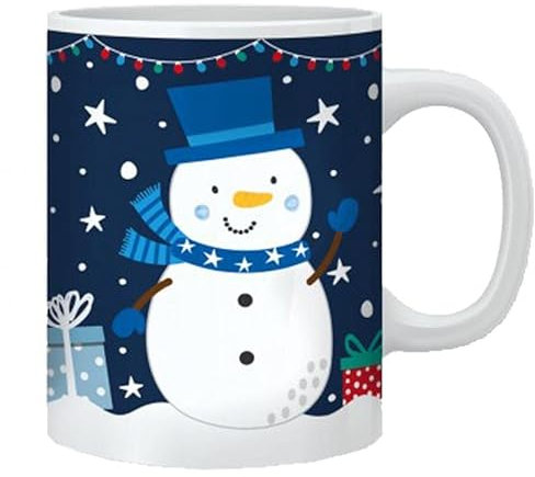Widdle Gifts Ltd Christmas Novelty Stoneware Mug Hot Chocolate - Snowman