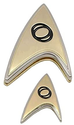 Quantum Mechanix Star Trek: Discovery – Enterprise Science Badge und Pin Set