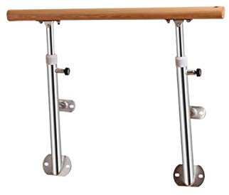Ballettstange, Ballettstange, Wandmontage, ausziehbar, Fitness, Ballett, Stahlrohre, pulverbeschichtet, höhenverstellbar, für Zuhause oder Studio (Silber, 1 m) (A