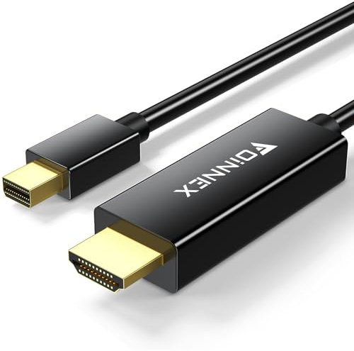 Câble Mini DisplayPort vers HDMI, 4K 60Hz Actif Cable Thunderbolt 2 a HDMI Adaptateur, Câble Mini DP to HDMI UHD Mini Display Port a HDMI Compatible avec MacBook Air/Pro, Surface Pro, Laptop, 1M