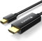 Câble Mini DisplayPort vers HDMI, 4K 60Hz Actif Cable Thunderbolt 2 a HDMI Adaptateur, Câble Mini DP to HDMI UHD Mini Display Port a HDMI Compatible avec MacBook Air/Pro, Surface Pro, Laptop, 1M