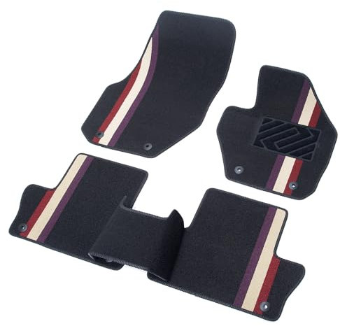 Crokomat Automatten passend für Volvo XC60 2008-2017 I maßgeschneiderte Luxus-Auto-Fußmatten für 2008 2009 2010 2011 2012 2013 2014 2015 2016 2017 Veloursteppich mit Gummi-Rückseite, 5-teiliges