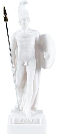 BEAUTIFUL GREEK STATUES Ares Mars Gott des Krieges Zeus Sohn Römische Statue Alabaster 18,7 cm
